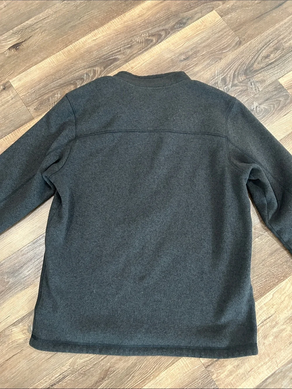 The North Face Mens Quarter Zip Fleece Pullover size large dark gray/black